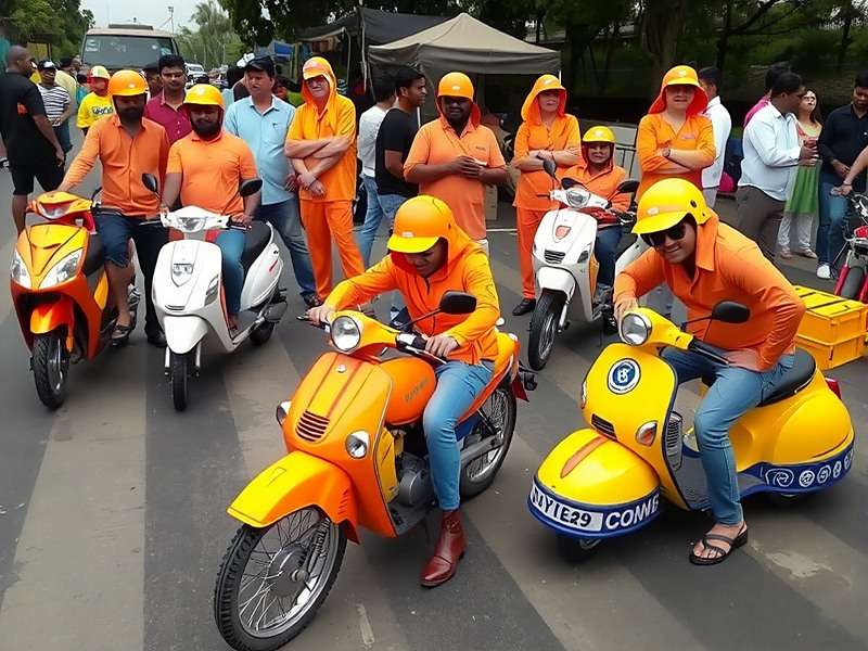 Ginger Rush fans at a Mumbai meetup, with many dressed as Ginger and displaying custom vehicle models inspired by the game